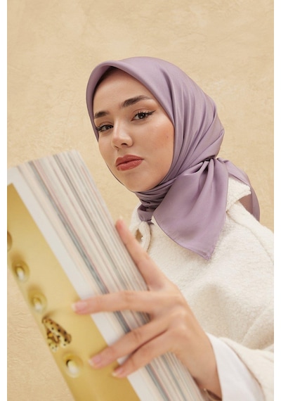 Silk Home Düz Shiny Eşarp - Erguvan - Erguvan