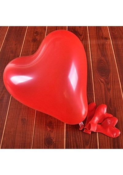Vıp Kalite 14 Adet Kalpli Balon Kırmızı Kalpli Balon Kırmızı Balon Sevgililer Gününe Özel Dekor Balon
