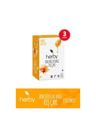 Herby Zencefil Ballı Kış Çayı 3 x 18'li
