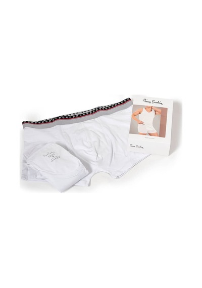 Pierre Cardin Erkek Stretch 3 Adet Atlet Boxer Takım Beyaz L