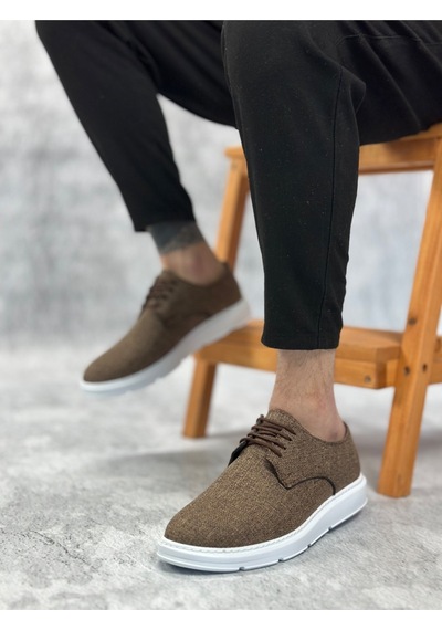 DMR Elegance Ba0003 Bağcıklı Klasik Spor Keten Kahverengi Beyaz Taban Casual Erkek Ayakkabı Rekli DMR Elegance Ba0003 Bağcıklı Klasik Spor Keten Kahverengi Beyaz Taban Casual Erkek Ayakkabı Rekli