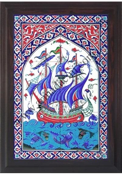 Armada Çini 40X60 Cm Ed 501 Osmanlı Kalyon Eldekoru Çini Pano