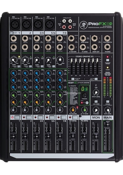 Mackie Profx8V2 8 Kanal Compact Mikser Siyah