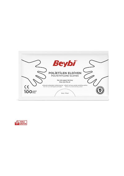 Pet Polietilen Eldiven 12 x  6 G 100'lük Poşet