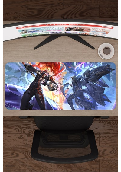 Capitano Genshin Impact Anime Oyuncu V5 - 70x30 Xl Gaming Mouse Pad Fare Altlığı