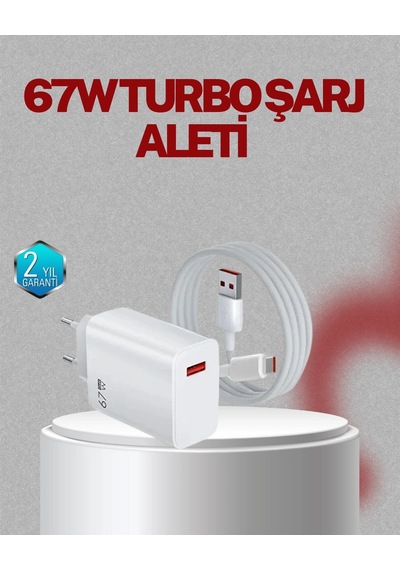Mey İthalat 67 Watt Type C Şarj Adaptörü Asus Zenfone 7 8 9 Uyumlu