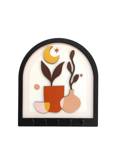 Caju Art &amp Decoration Cajuart Katmanlı Tasarım Sanatsal Bitki Vazo Duvar Askılık Dekor Anahtarlık Diğer