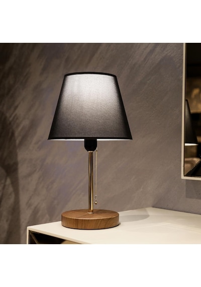 North Home Konik Kumaş Başlıklı Abajur Yatak Odası Gece Lambası Salon Aydınlatma Çok Renkli