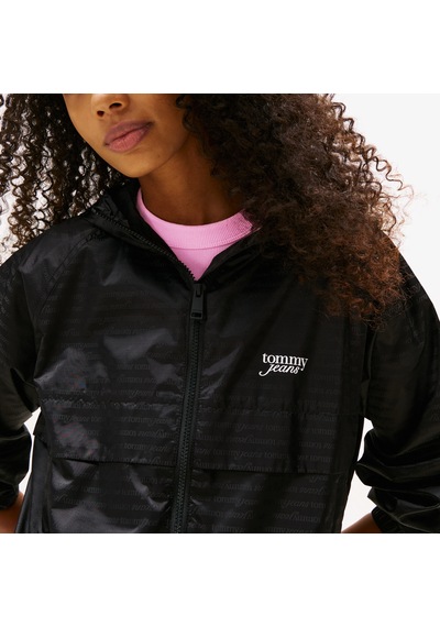 Tommy Hilfiger Repeat Logo Water Repellant Kadın Siyah Ceket Dw0dw20952 Siyah