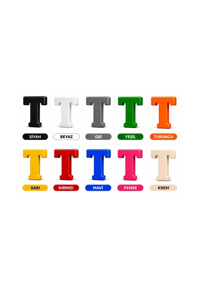 Dekoratif -t- Harfi 20 Cm Q-1344