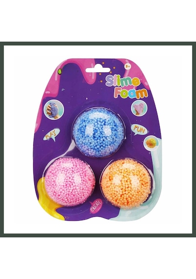 Bezos S00003740 Slime Köpük 3 Lü 2,5gr Nhr Çok Renkli
