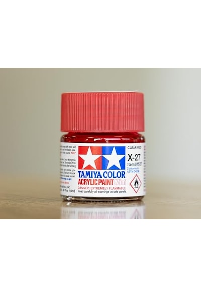 X-27 Clear Red Parlak Akrilik Boya 10 Ml 0,15 L