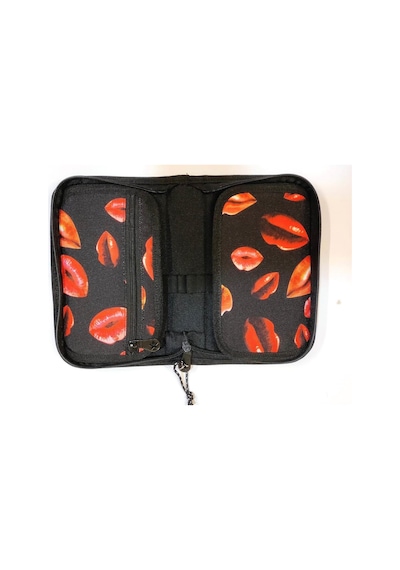 Jacbag Kapaklı Lastikli Kalem Çantası Kırmızı Dudak Jac-23