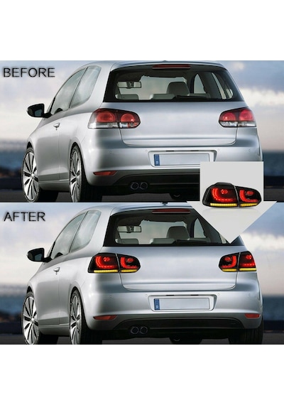 Volkswagen Golf 6 Mk6 R20 Led Stop 2009-2012 Dark Smoke