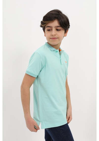 Toontoy Kids Toontoy Erkek Çocuk Nakışlı Tişört Mint Yeşili