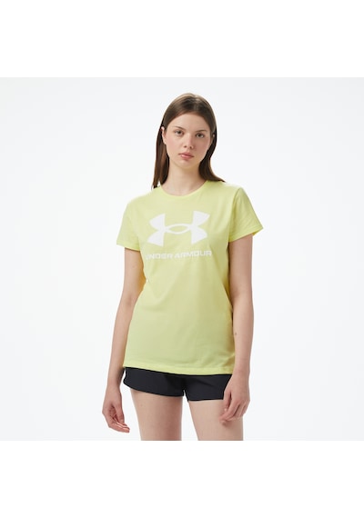Under Armour Sportstyle Logo Ss Kadın Sarı T-shirt 1356305 SARI