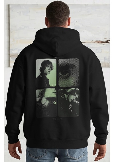 Sevbano Justin Bieber Şarkıcı Sırt Baskılı Unisex Oversize Penye Hoodie Siyah Sevbano Justin Bieber Şarkıcı Sırt Baskılı Unisex Oversize Penye Hoodie Siyah
