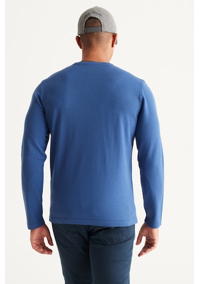 AC&Co / Altınyıldız Classics Erkek Indıgo Standart Fit Normal Kesim Bisiklet Yaka Triko İndigo AC&Co / Altınyıldız Classics Erkek Indıgo Standart Fit Normal Kesim Bisiklet Yaka Triko İndigo