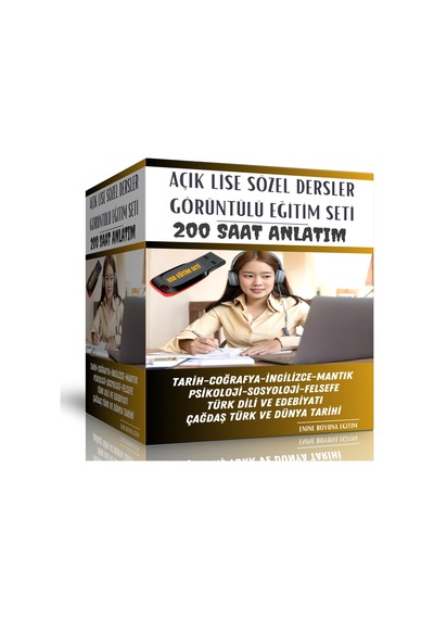 Açık Lise Sözel Tüm Dersler Görüntülü Eğitim Seti
