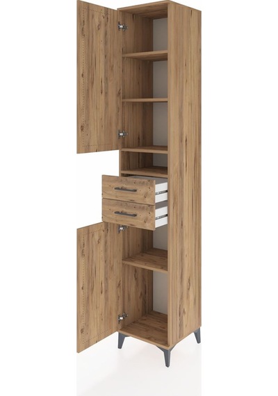 Hyperion Dolap 5 Raflı 2 Çekmeceli 2 Kapaklı 44x44x243 Çam-çam Çam Hyperion Dolap 5 Raflı 2 Çekmeceli 2 Kapaklı 44x44x243 Çam-çam Çam