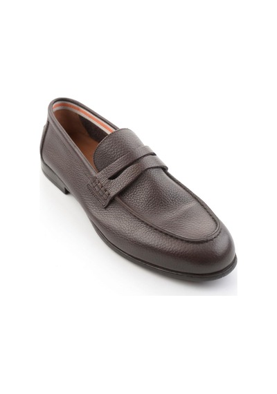 Kahve Hakiki Deri Erkek Loafer Ayakkabı E01730351040