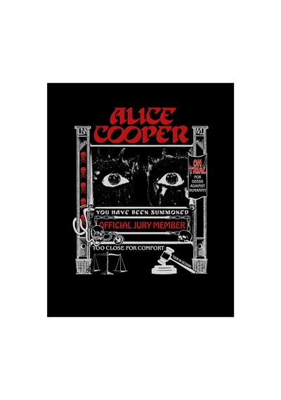 Zepplin Giyim Alice Cooper Too Close For Comfort Eyes Siyah Büyük Sırt Patch Yama