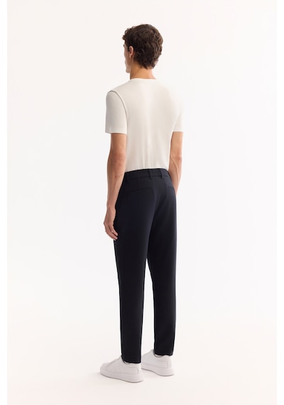 Avva Erkek Koyu Lacivert Yanı Lastikli Kolay Ütülenen Slim Fit Pantolon A52y3040