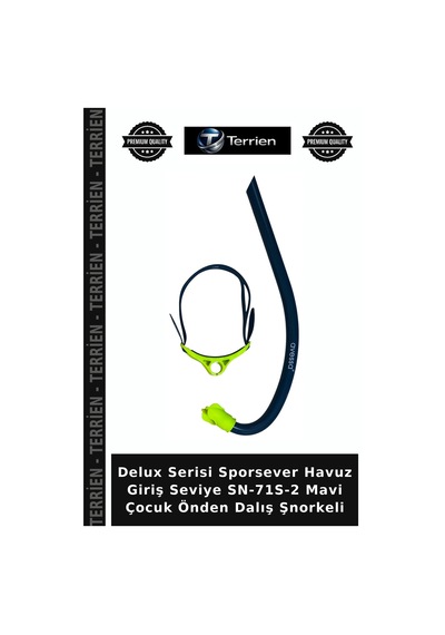 Delux Serisi Sporsever Havuz Giriş Seviye Sn-71s-2 Mavi Çocuk Önden Dalış Şnorkeli