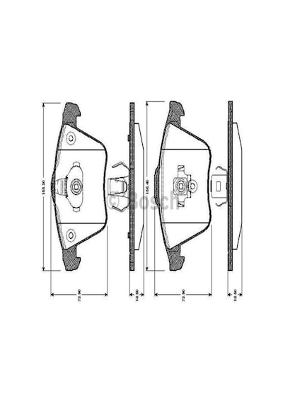 BOSCH 986494077 Fren Balatası Ön Vectra C 02- 2.8 V6 / A4 04-08 A6 04- A8 03- / Exeo 09- / Focus / / 9-3 / Fren Balatası 37971184