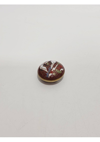 Antika Cloisonne Minyatür Kutu 4,5x2,3cm 079