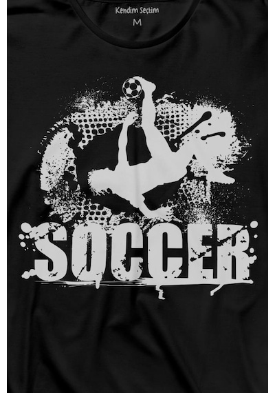 Soccer Röveşata Gol Atan Futbolcu Taktik Uzun Kollu Tişört Baskılı T-shirt 001
