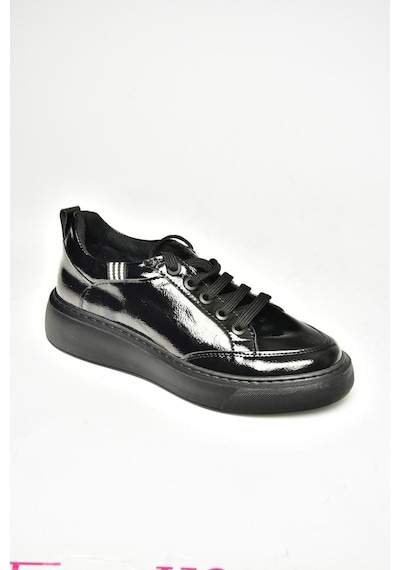 Fox Shoes S274048408 Siyah Rugan Kadın Spor Ayakkabı Sneakers Siyah