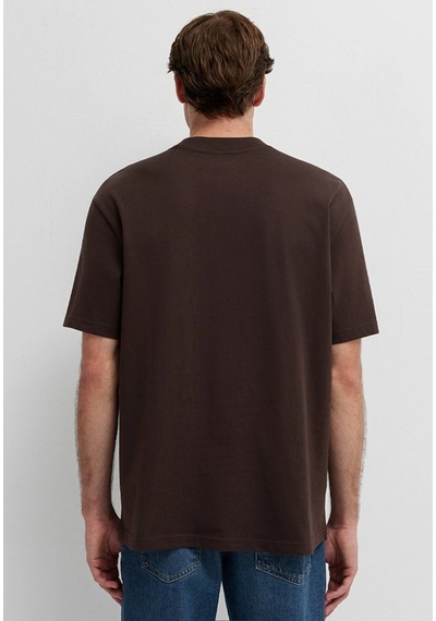 Mavi M0612216-90704 Mavi Baskılı T-shirt Erkek Tişort Kahverengi