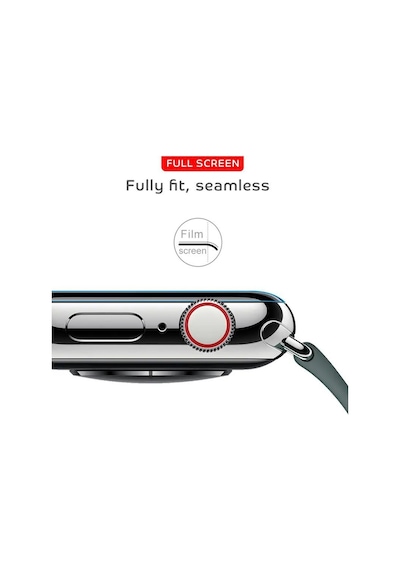 Apple Watch 9 41mm 2 Adet Kırılmaz Cam Özel Kesim Hydrogel Film Şeffaf