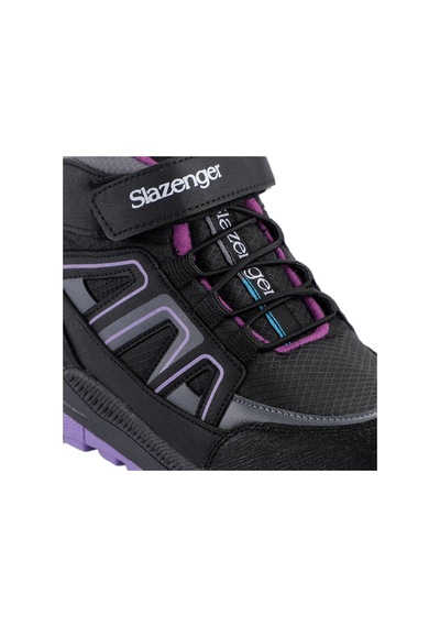 Slazenger KEPHAS IN Çocuk Cırt Cırtlı Siyah / Mor Bot