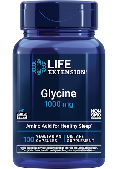 Life Extension Glycine 1000 Mg Amino Acid That Promotes Healthy Sleep 100 Caps