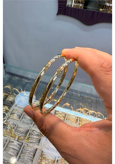 Xuping Bombeli Düz Kelepçe 14k Renk Gold 90672613