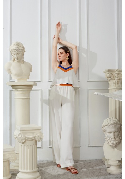 Naar Minimalist Oversize Midi Pantolon - Rahat & Şık Keten Pantolon Siyah