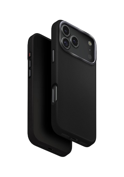 Apple Uyumlu iPhone 17 Pro Kılıf Lyden Vegan Deri Kaplama İnovatif Görünüm Magsafe Premium Kapak Siyah