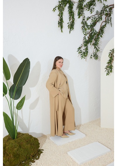 Aker Camel Beli Lastikli Pantolon Camel Camel
