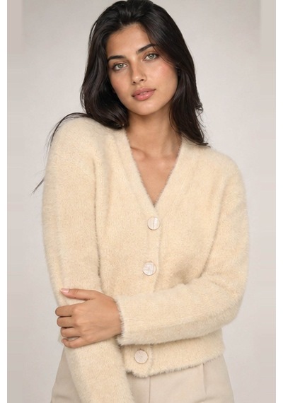 Fashion Friends Düğme Detaylı Taş Kadın Hırka 26k0203k1