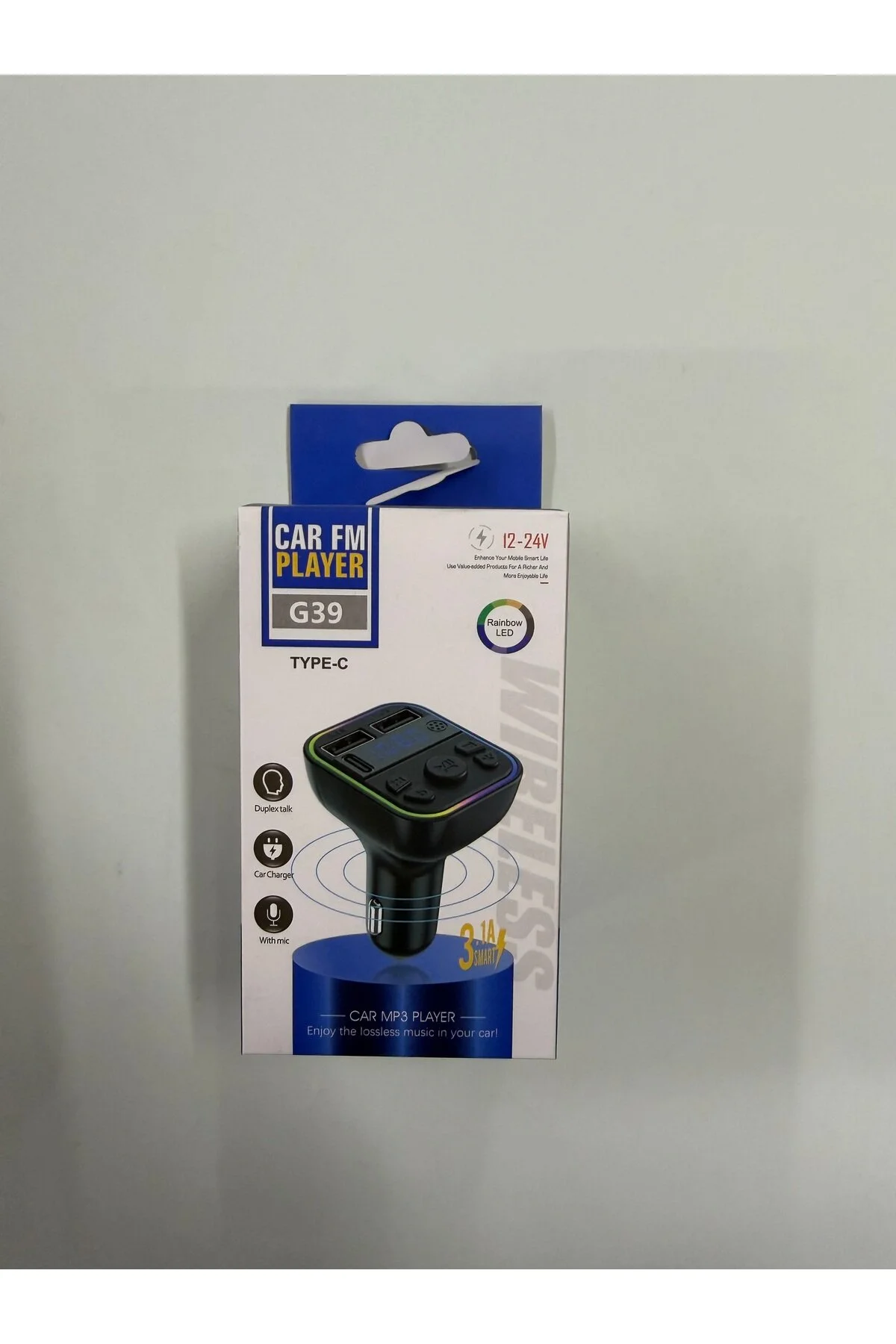 Car Mp3 Fm Player G39 Model 12-24v Type-c 3.1 A