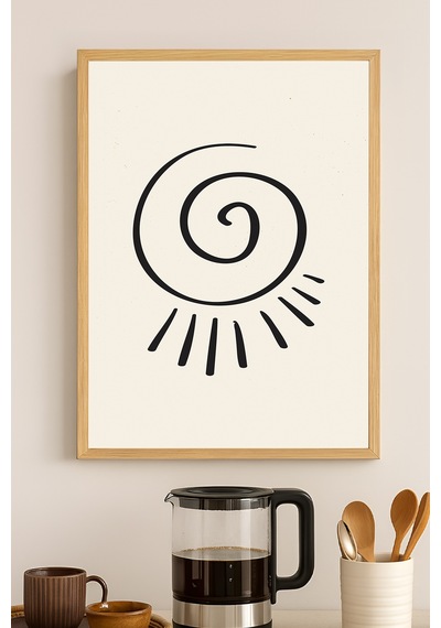 Sunborn Ahşap Çerçeveli Poster, Dekoratif Sanatsal Duvar Tablosu