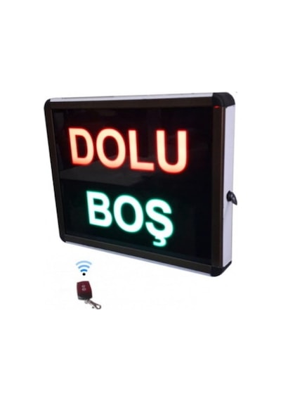 Sanec Kumandalı Ledli Dolu Boş Yazısı 26 x 20 CM