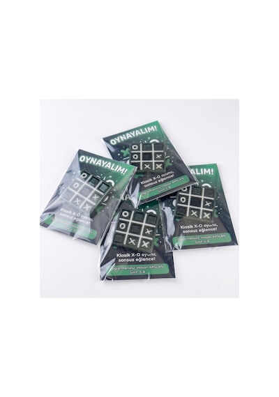 Xox Oyunu Karışık 10'lu Paket Kişiye Özel Öğretmen Adı Yazılı Kartlı Mini Tic Tac Toe Okul Karne Sınıf Hediyesi
