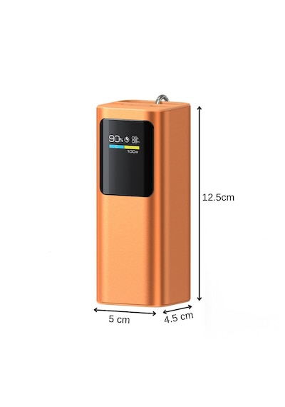100w Ultra Hızlı Şarj Powerbank 20000 Mah Pd 3.0 Type-c Dahili Kablolu Laptop Telefon Tablet Uyumlu Tft Ekran Taşınabilir Power Bank Turuncu
