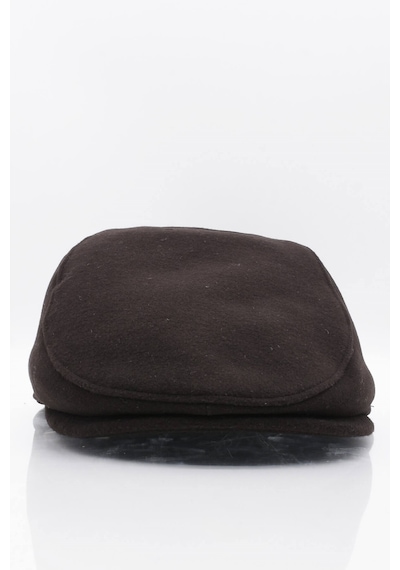 Külah Erkek Şapka Kahve Kışlık Trend Flat Cap Yün Kasket - Standart Kahverengi