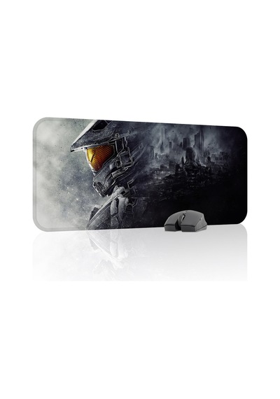 Halo Kaymaz Dikişli Kauçuk Oyuncu Mousepad V4 - 70x30 Xl Gaming Mouse Pad Fare Altlığı