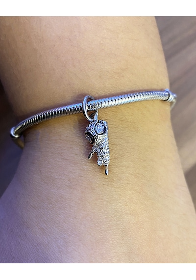 Celikchi Kadın Uçan Spıderman Temalı Gümüş Charm