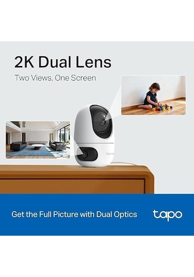 Tp-link Tapo C245d / 2k 3mp Çift Lensli Akıllı Güvenlik Kamerası / 360 / Geniş Açı Ve Tele-lens / Akıllı Har